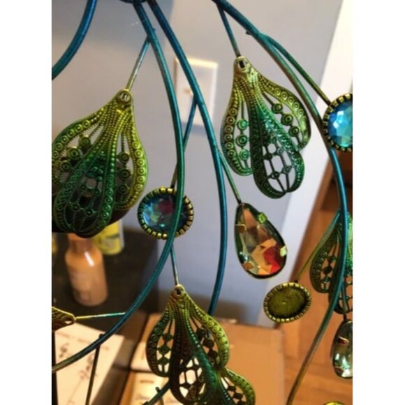 Metal Peacock Solar Garden Lights Stakes - Waterproof Landscape Path Lights - Picture 3 of 5